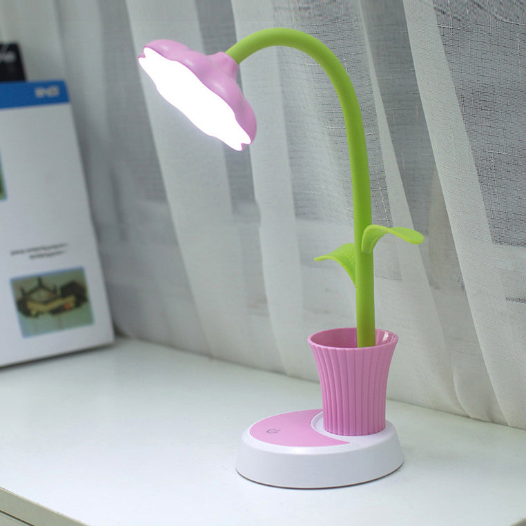 Creative Sunflower Pen Holder LED Desk Lamp