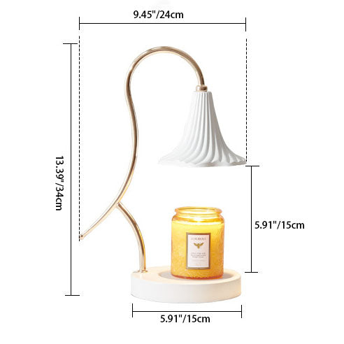 Modern Minimalist Creative Iron Flower Shape 1-Light Wax Table Lamp