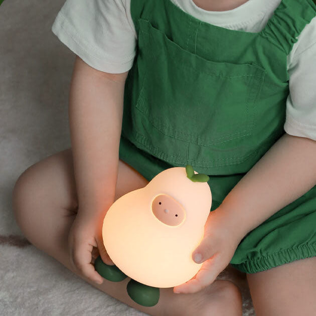 Kreative Cartoon Pear Silicone LED Night Light Table Lamp