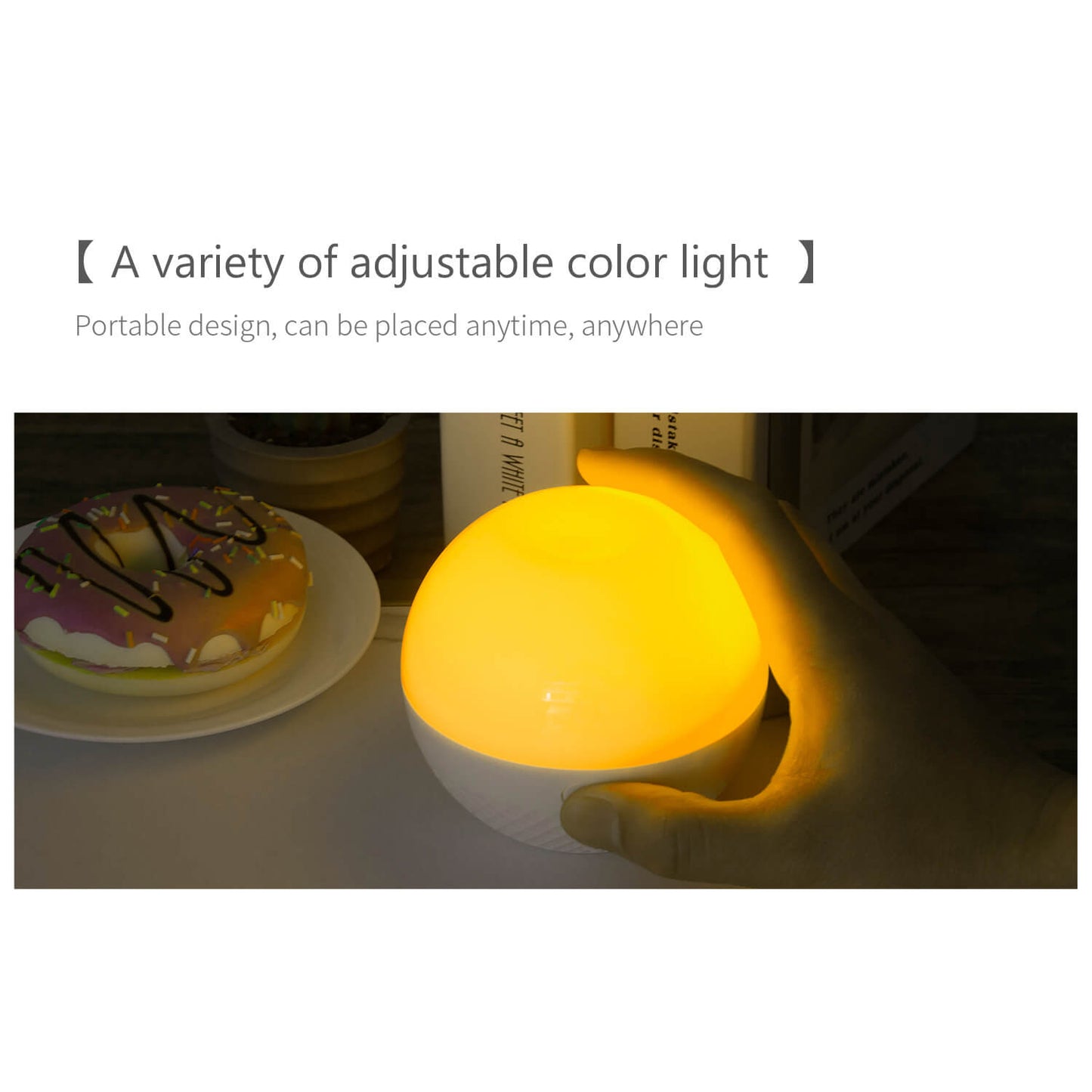 LED Round Ball Night Light 16 Colors Remote Touch Lamp