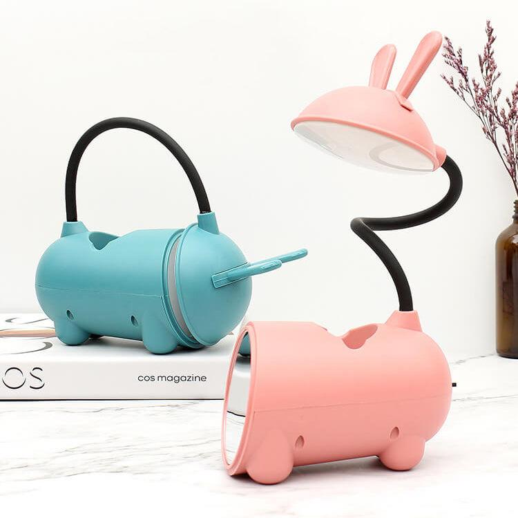 Cartoon Creative Rabbit LED Touch USB Desk Lamp Holder