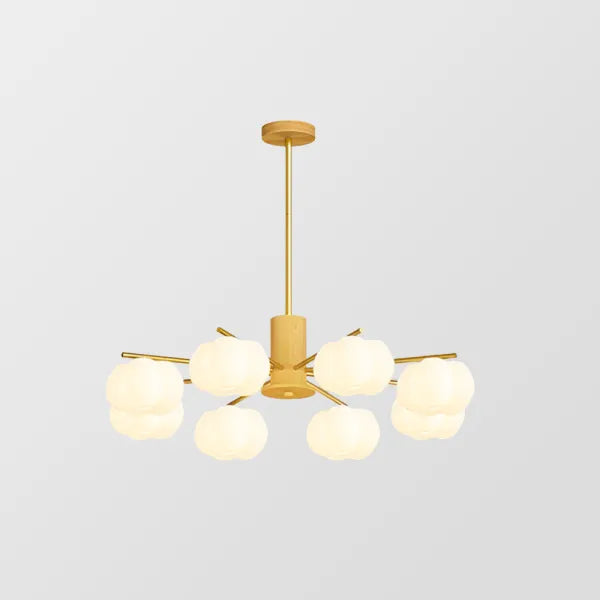 Creative Wooden Cotton Balls Chandelier for Living Room