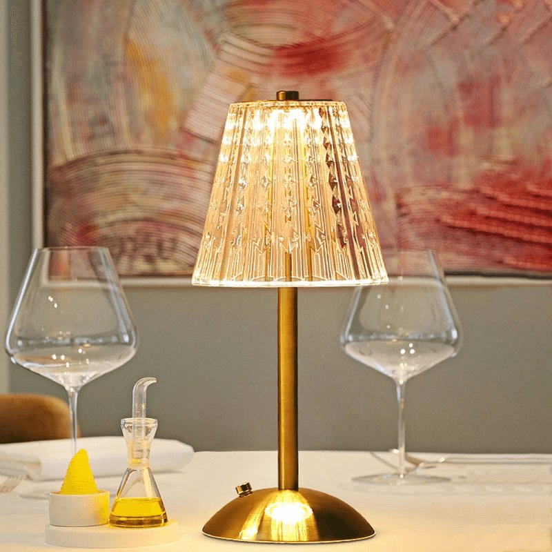 AuraGlow Table Lamp - Rechargeable Dimmable LED Light