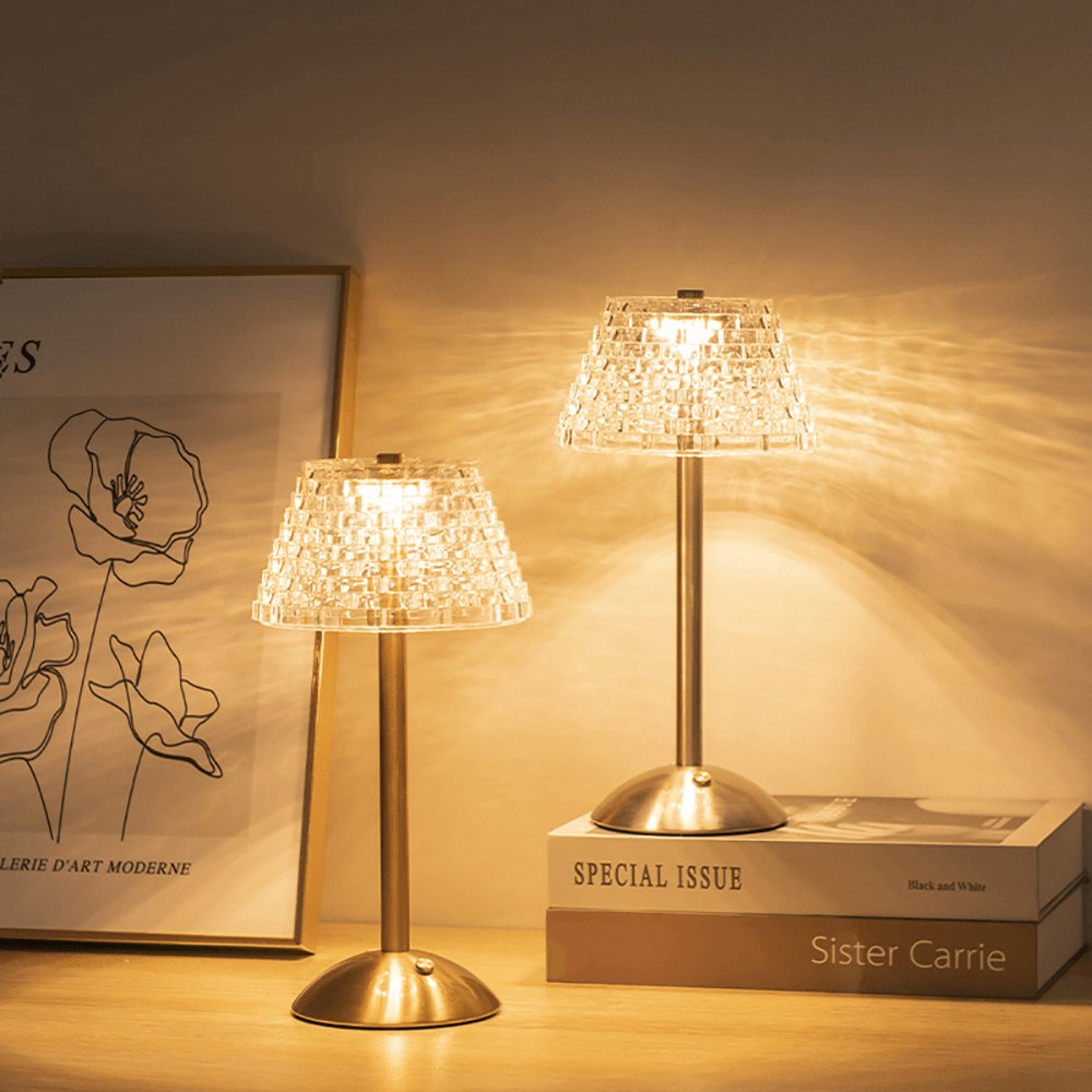AuraGlow Table Lamp - Rechargeable Dimmable LED Light