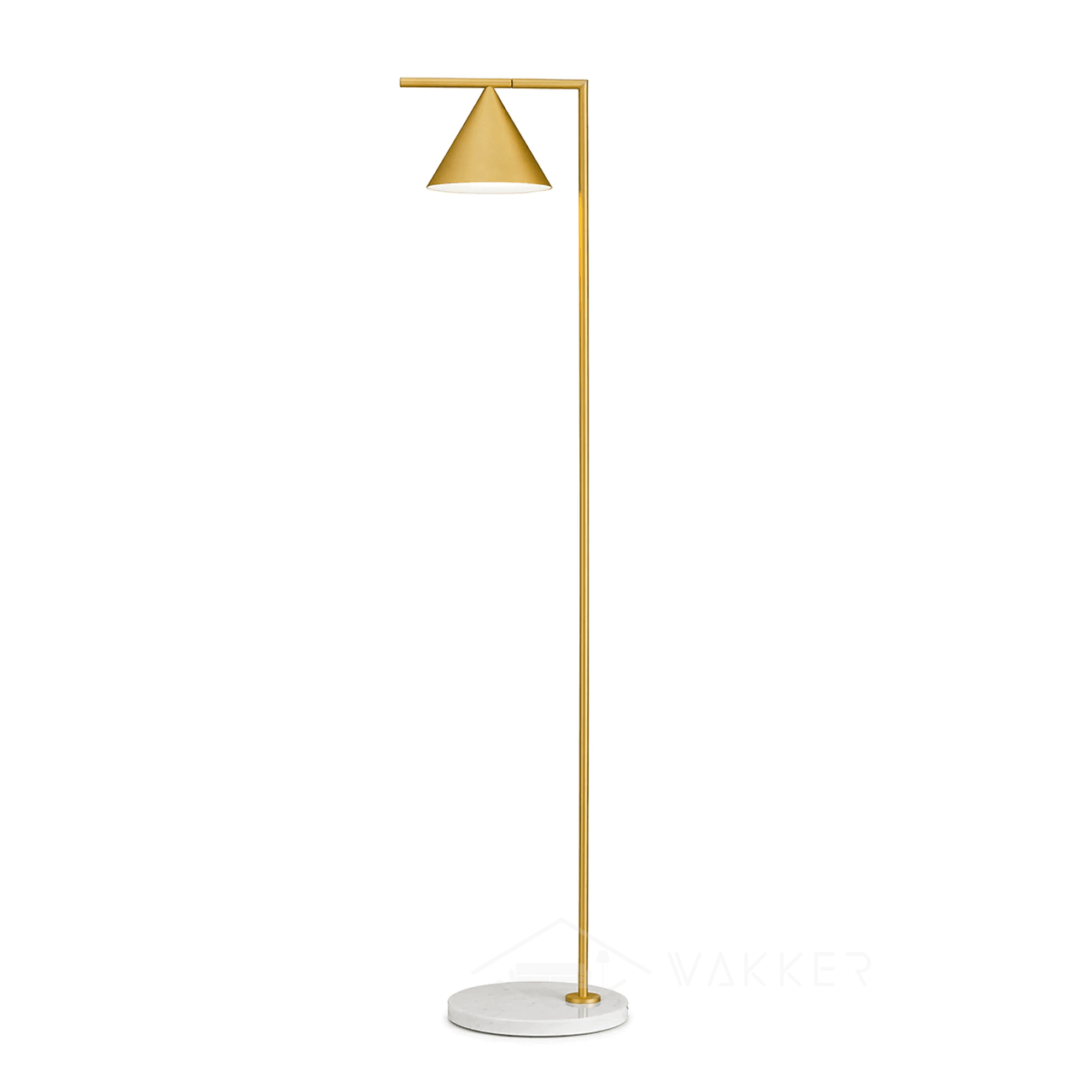 Captain Flint Floor Lamp with Marble Base and LED Light