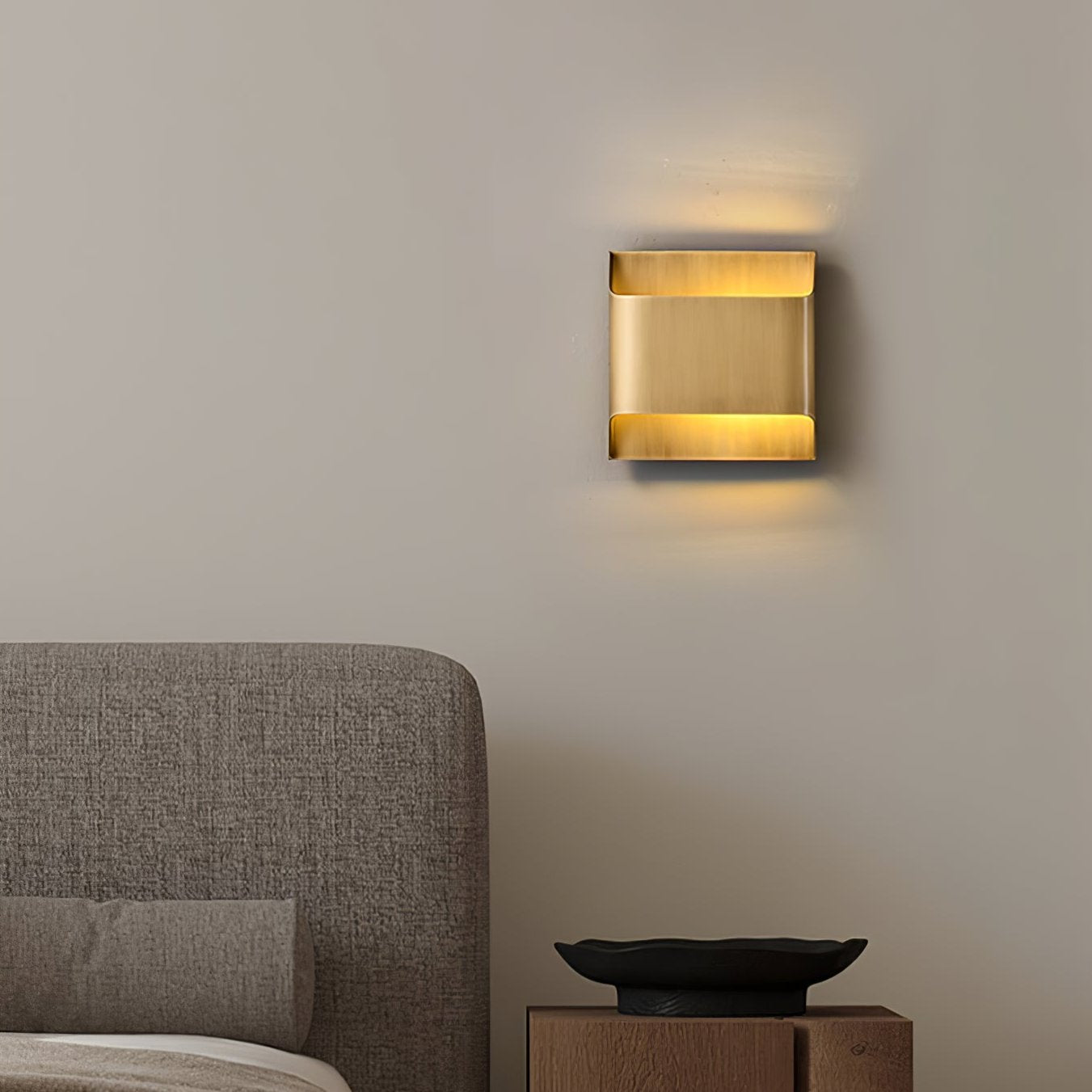 Leclerc Brass Wall Lamp LED Indoor Lighting Fixture Set of 2