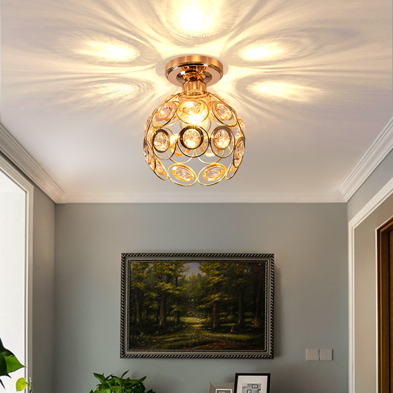 Fancy Gold Luxury Ball Hallway Ceiling Light - Modern Design