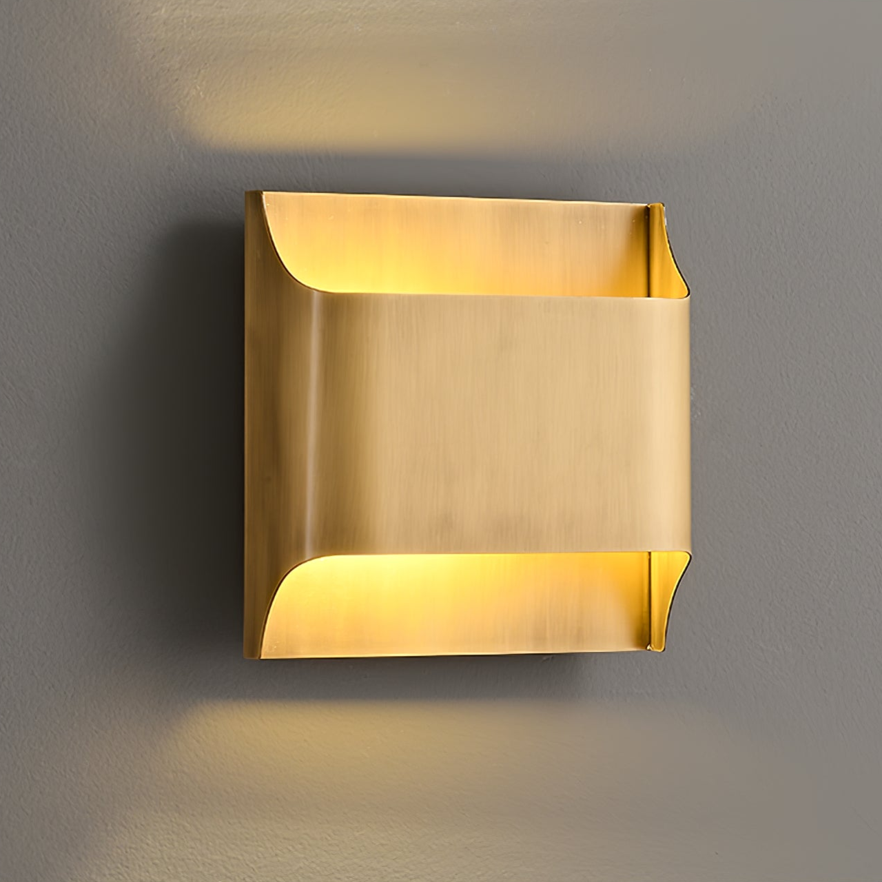 Leclerc Brass Wall Lamp LED Indoor Lighting Fixture Set of 2