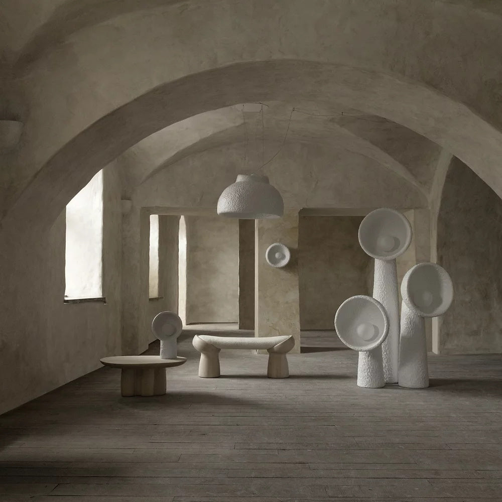 Echo Sculptural Floor Lamp - LED Minimalist Design, White