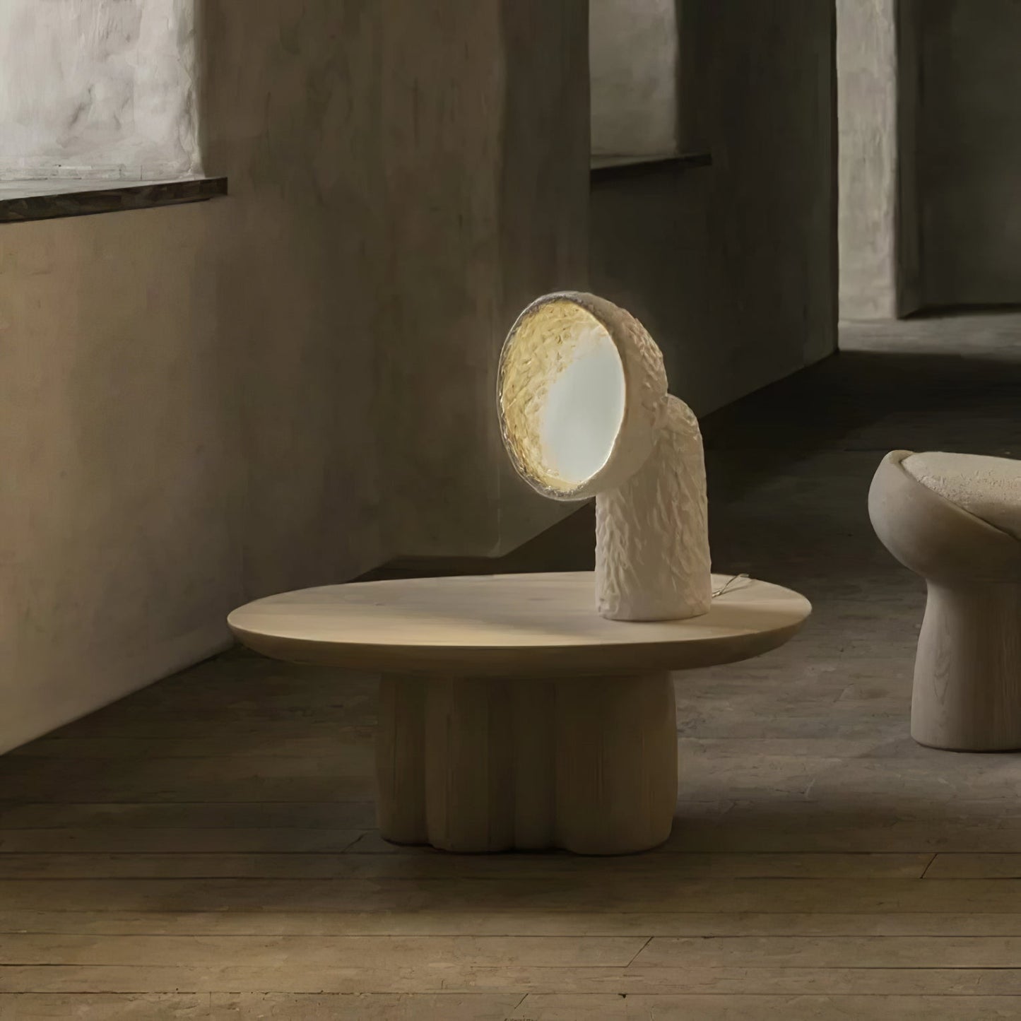 Echo Sculptural Floor Lamp - LED Minimalist Design, White