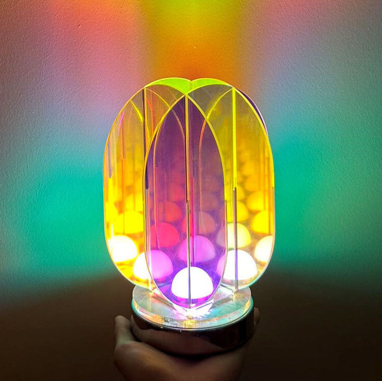 Modern Clear Dazzle Acrylic Geometric LED Art Table Lamp