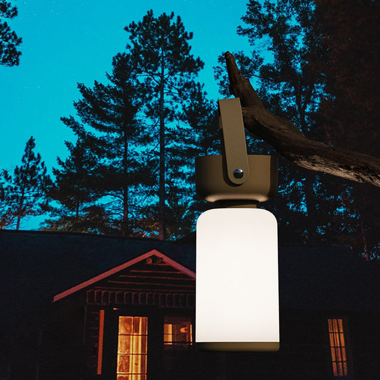 Modern Simplicity Waterproof Portable Plastic ABS Cylinder LED Table Lamp Outdoor Light for Patio