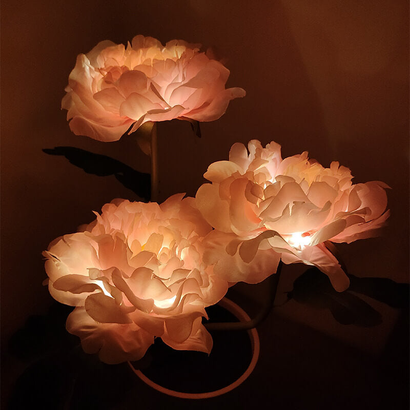 Outdoor Solar Peony Flower Bonsai LED Table Lamp Decoration
