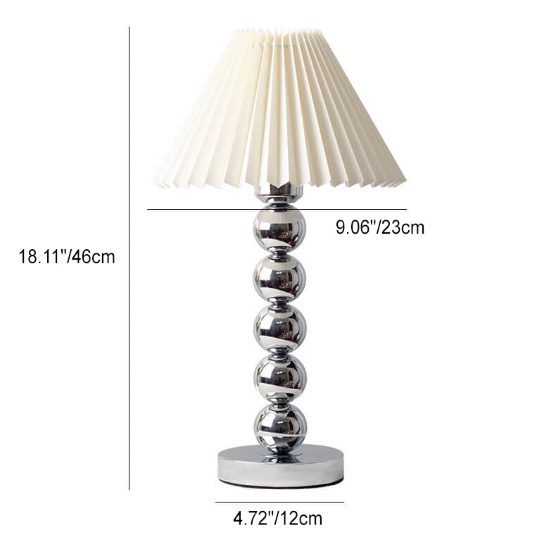 Contemporary Scandinavian Cone Round Hardware Fabric 1-Light Table Lamp for Bedroom