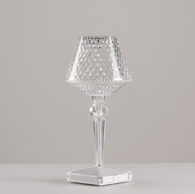 Kreative Acrylic LED Crystal Wine Glass Night Light Table Lamp