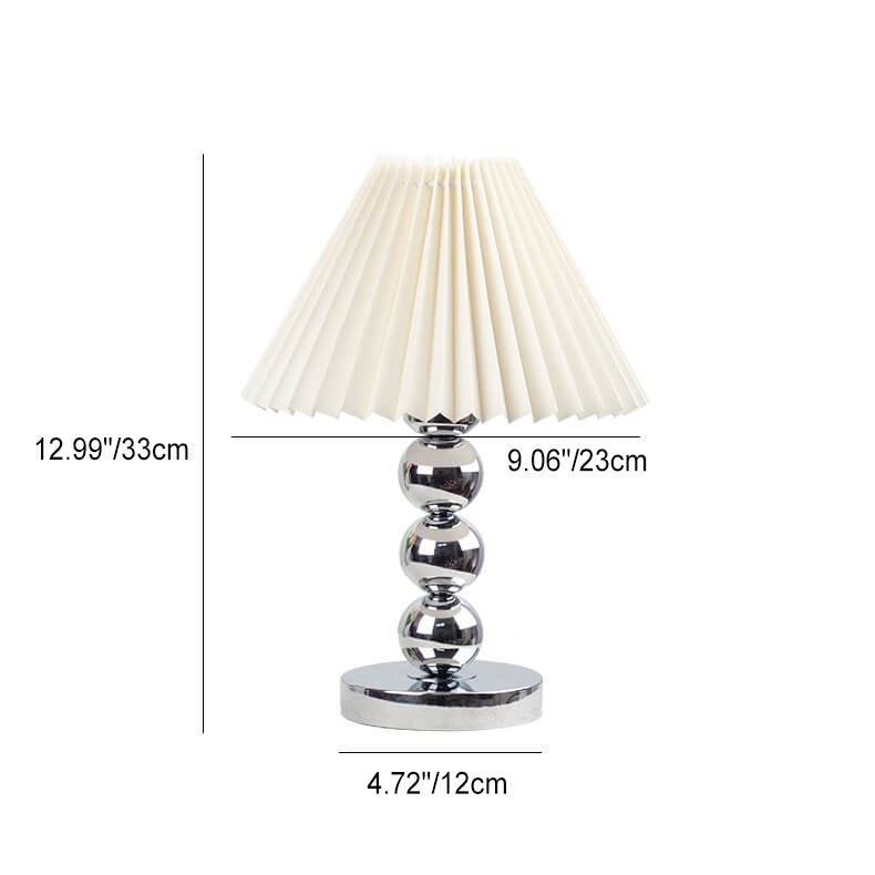Contemporary Scandinavian Cone Round Hardware Fabric 1-Light Table Lamp for Bedroom