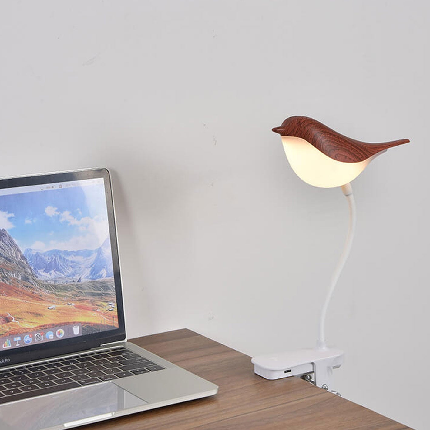 Kreative Vogel Clip USB LED Night Light Table Lamp