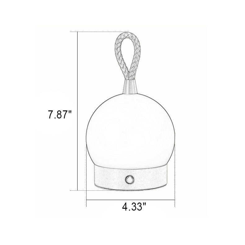 Modern Round Acrylic Aluminium USB Rechargeable Portable LED Night Light Table Lamp
