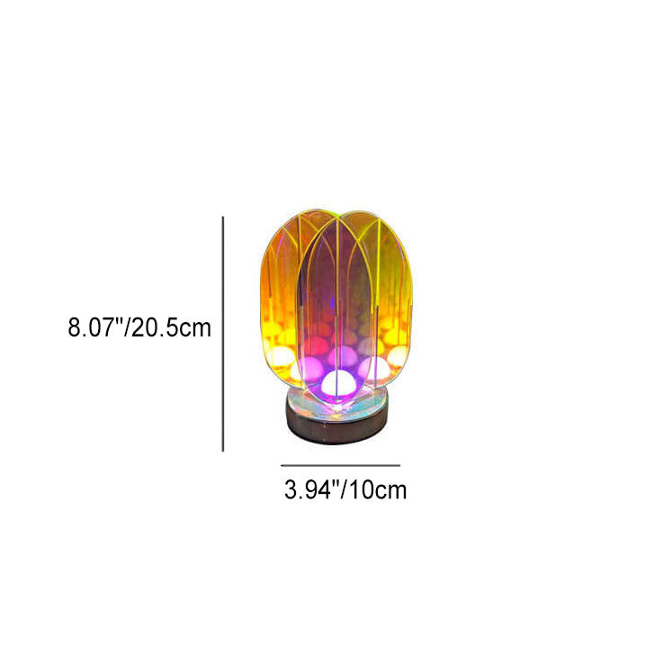 Modern Clear Dazzle Acrylic Geometric LED Art Table Lamp