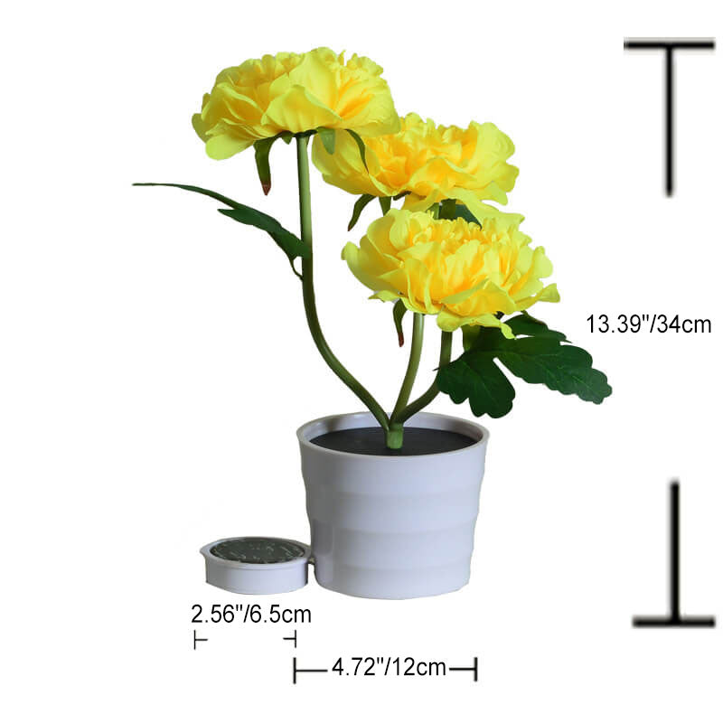 Outdoor Solar Peony Flower Bonsai LED Table Lamp Decoration