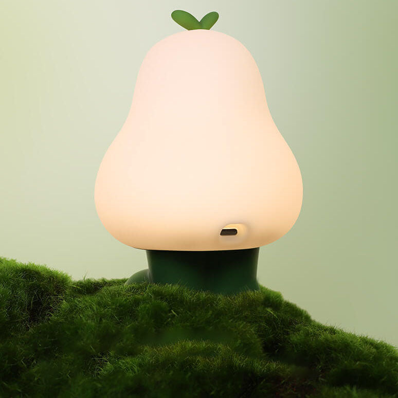 Kreative Cartoon Pear Silicone LED Night Light Table Lamp
