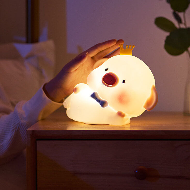 Cute Pig Silicone LED Night Light Table Lamp