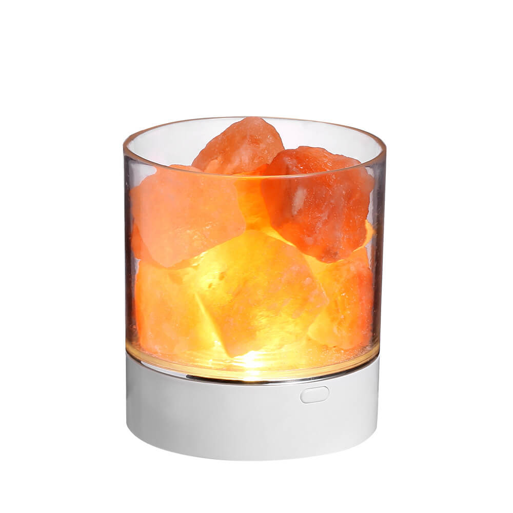 LED Salt Lamp Flame Cup Night Light Table Lamp - Multicolor