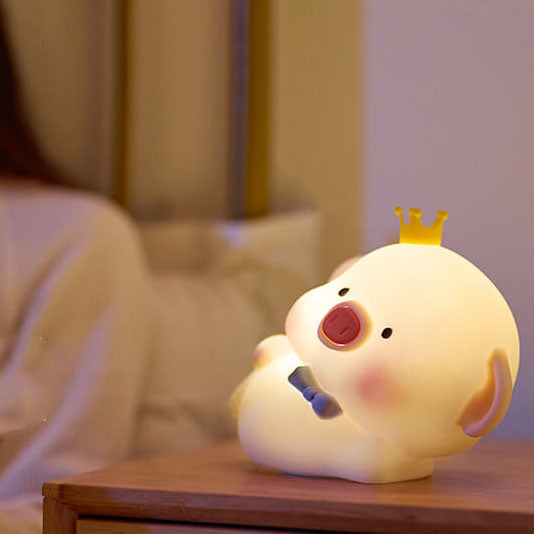 Cute Pig Silicone LED Night Light Table Lamp
