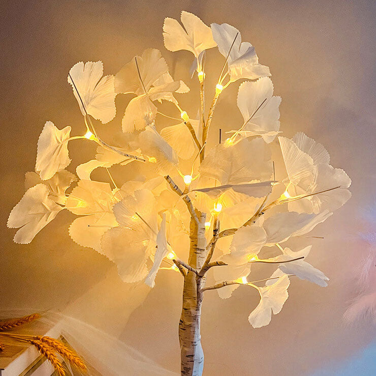 Illuminated Ginkgo Tree Table Lamp USB Battery Decor Light