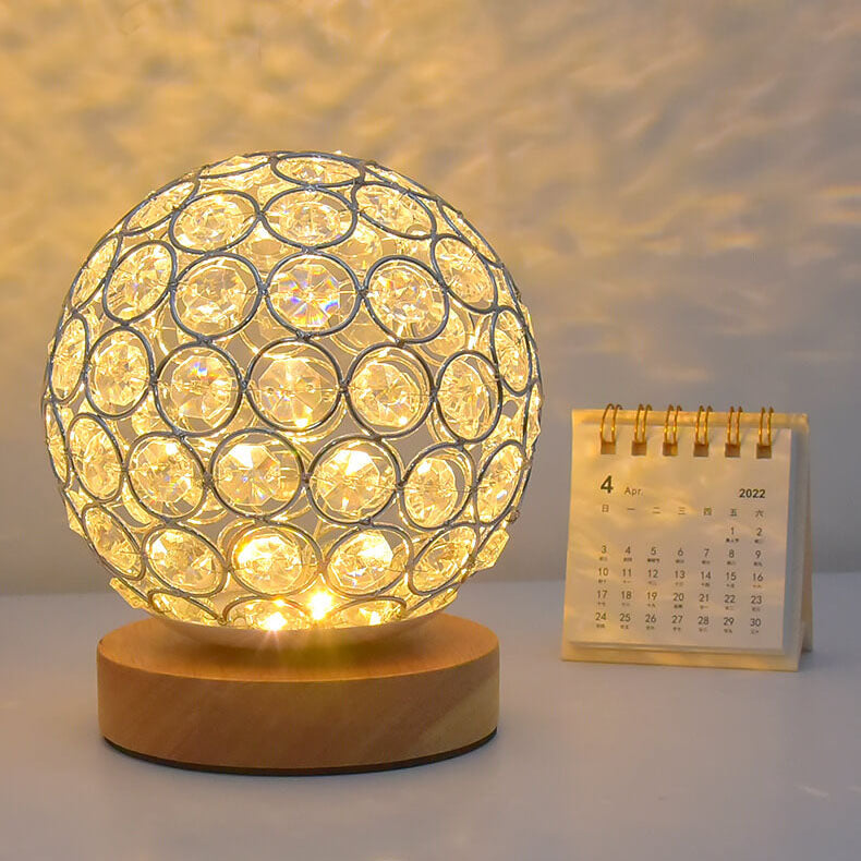Modern Minimalist Round USB Rechargeable LED Table Lamp