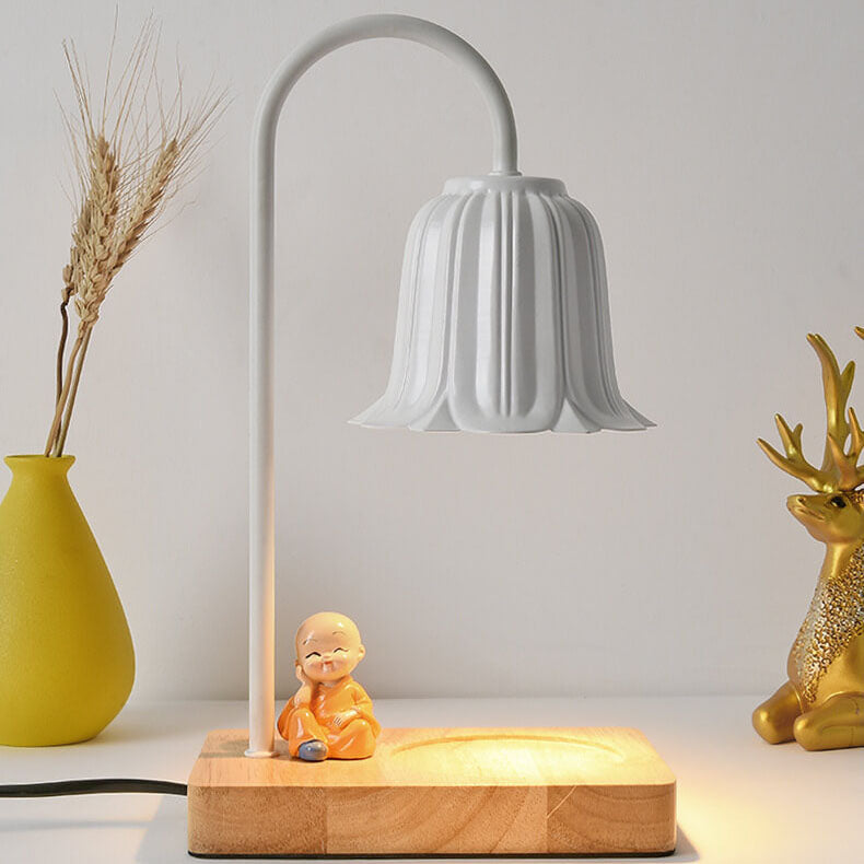 European Log Hardware Timing 1-Light Melt Candle Table Lamp
