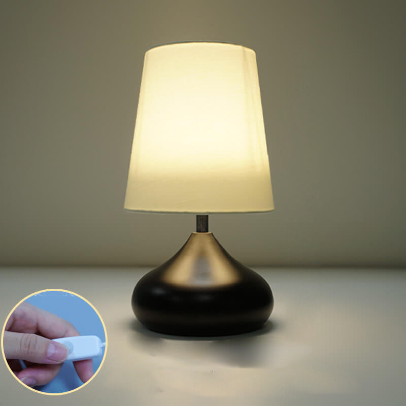 Modern Simple ABS Shade LED Table Lamp with Multiple Switch Options