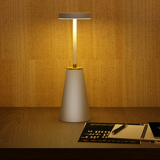 Modern Minimalist Cylindrical PC Iron LED Table Lamp for Living Room