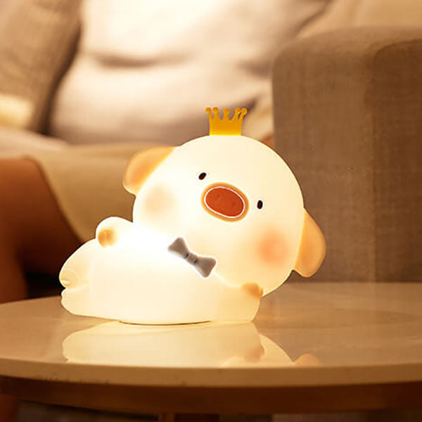 Cute Pig Silicone LED Night Light Table Lamp