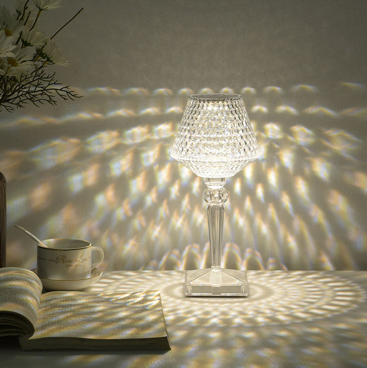Kreative Acrylic LED Crystal Wine Glass Night Light Table Lamp