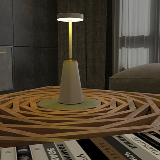 Modern Minimalist Cylindrical PC Iron LED Table Lamp for Living Room