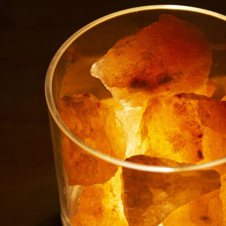 LED Salt Lamp Flame Cup Night Light Table Lamp - Multicolor
