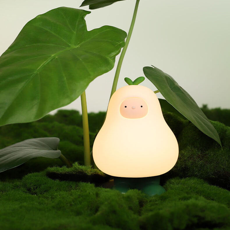 Kreative Cartoon Pear Silicone LED Night Light Table Lamp