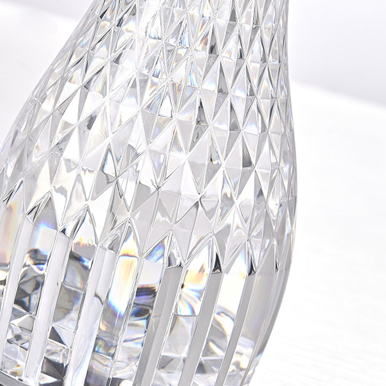 Moderne Art Deco Acrylic Bottle Design USB LED Table Lamp