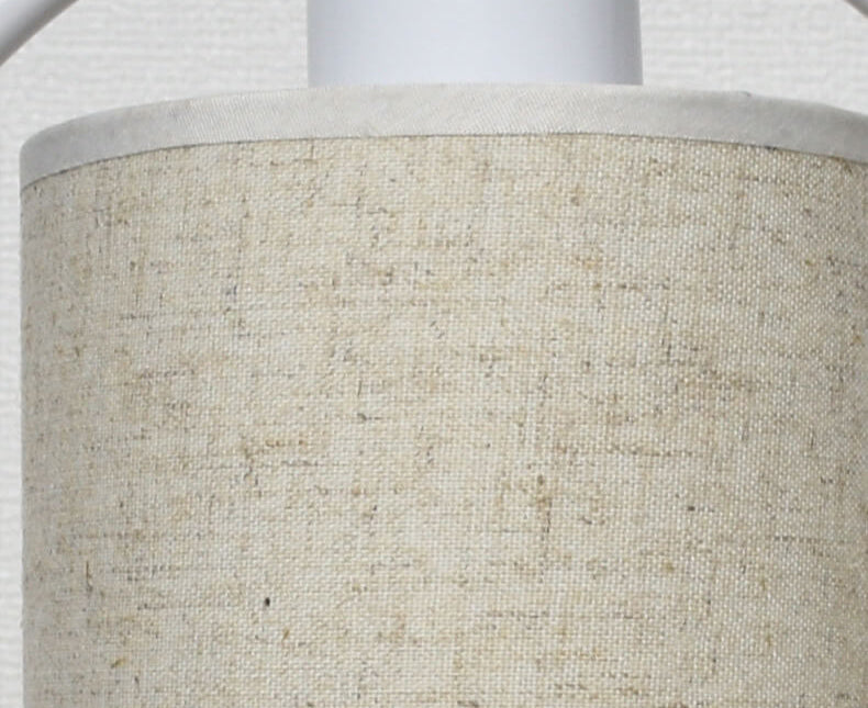 Nordic Linen White Ring 1-Light Dimmable Table Lamp