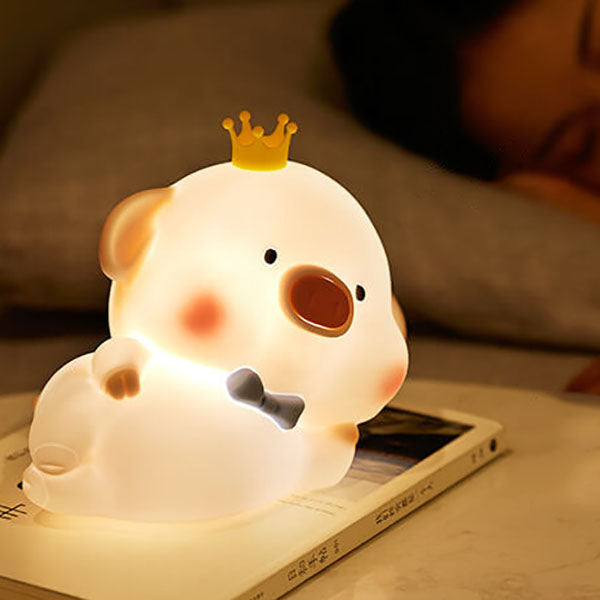 Cute Pig Silicone LED Night Light Table Lamp