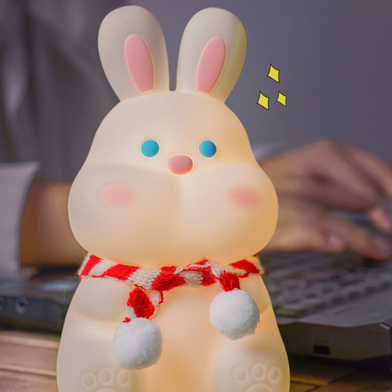 Kreative Cartoon Rabbit Silicone USB LED Night Light Lamp