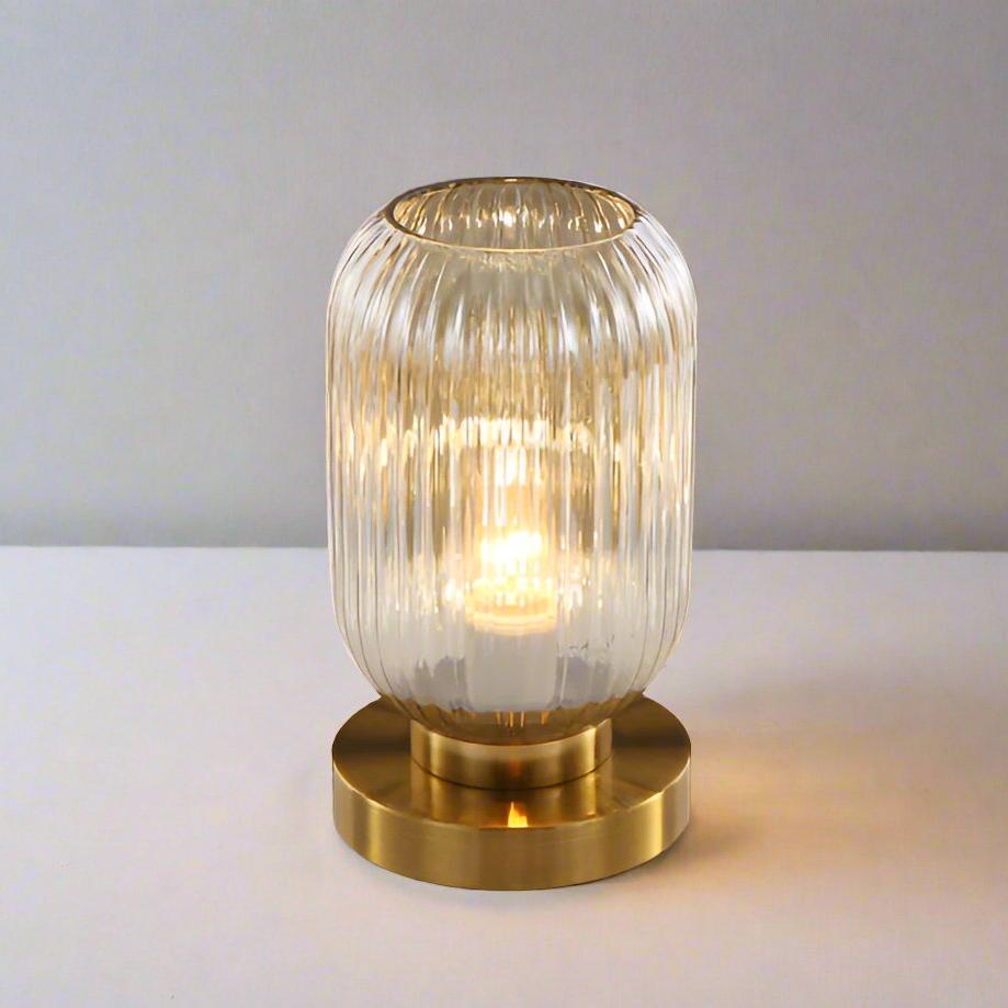 Nordic Glass Table Lamp – Modern Stained Glass Accent Light