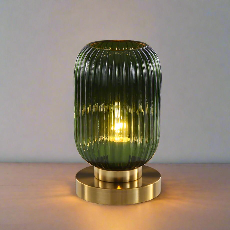 Nordic Glass Table Lamp – Modern Stained Glass Accent Light