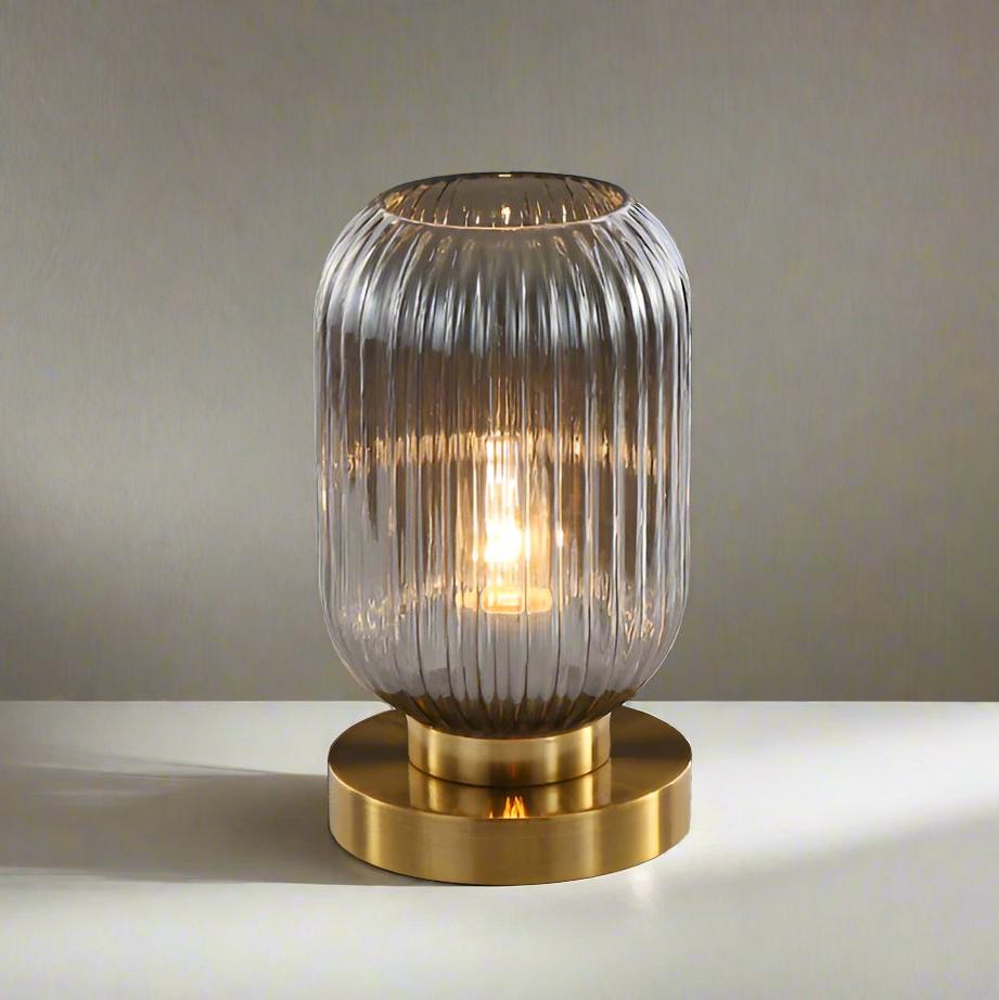 Nordic Glass Table Lamp – Modern Stained Glass Accent Light