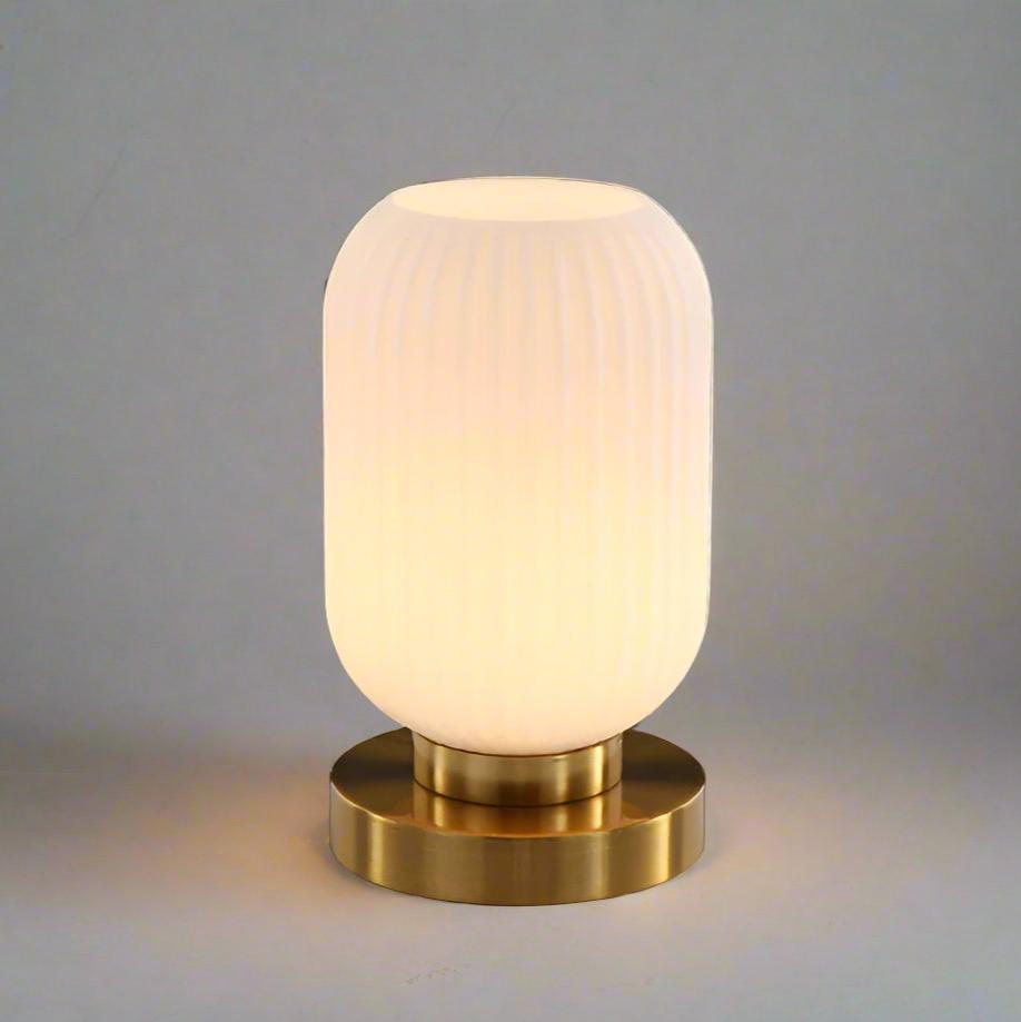 Nordic Glass Table Lamp – Modern Stained Glass Accent Light