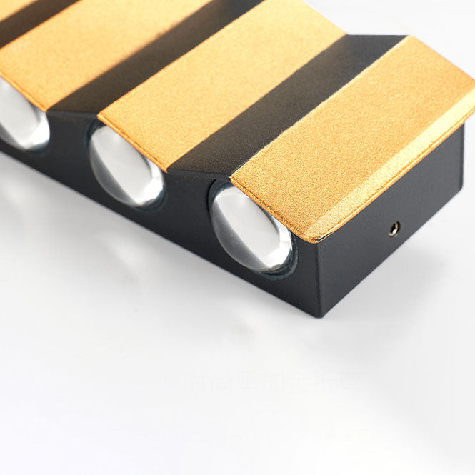 Modern Luxury Gold Aluminium Outdoor Waterproof LED Wall Light