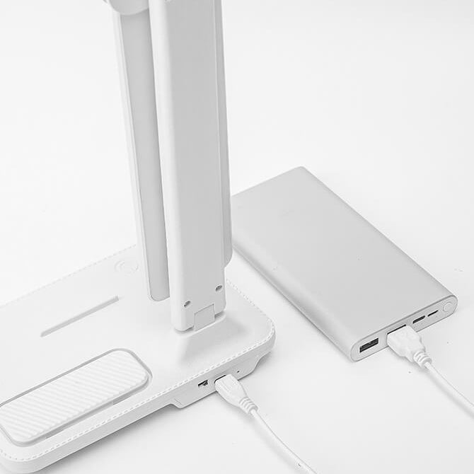 Adjustable LED Desk Lamp with Dual Heads and Multi-Angle Design