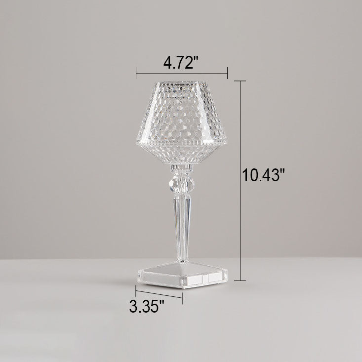 Kreative Acrylic LED Crystal Wine Glass Night Light Table Lamp