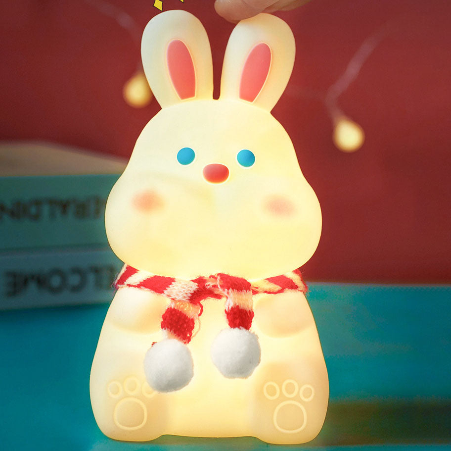 Kreative Cartoon Rabbit Silicone USB LED Night Light Lamp